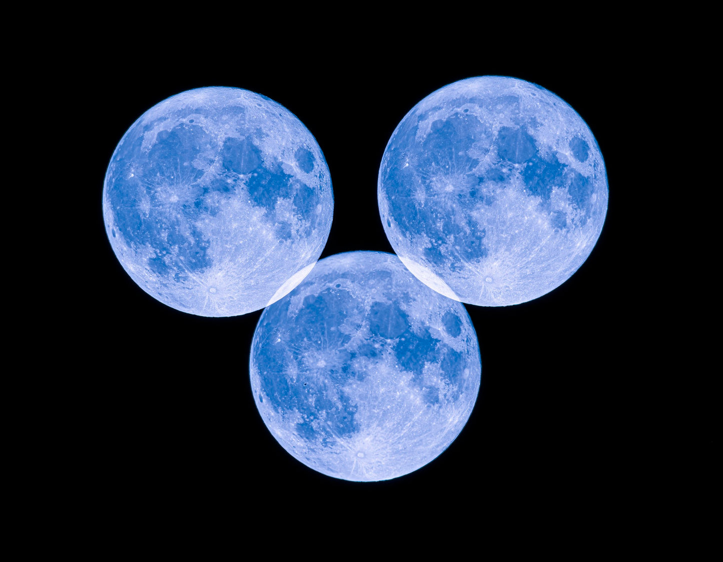 Mickey Blue Moon, Multiple Exposure Photograph, Super Blue Moon, August 30th, 2023