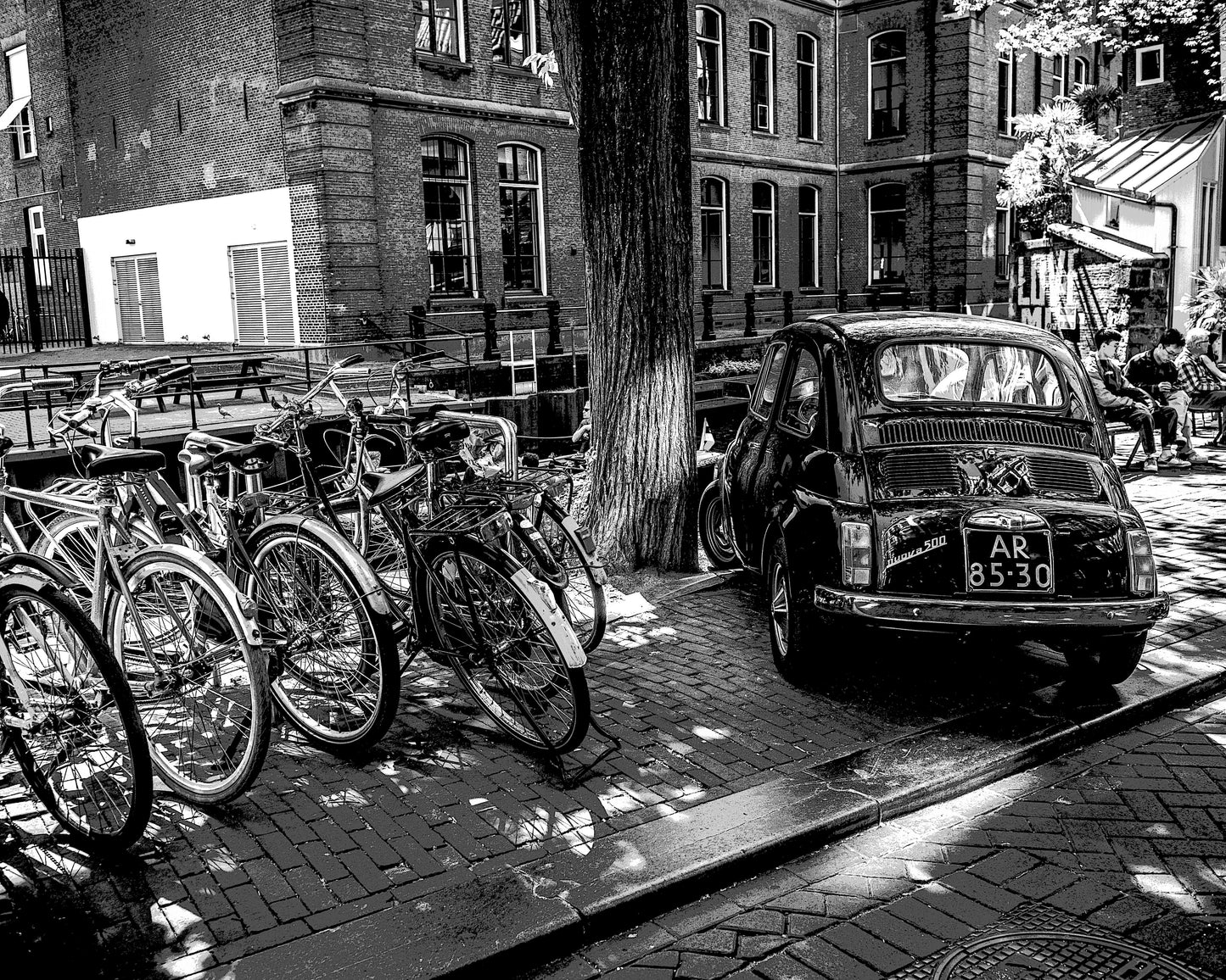 That 1940's Feeling-Bikes and Car-Amsterdam, May 2025